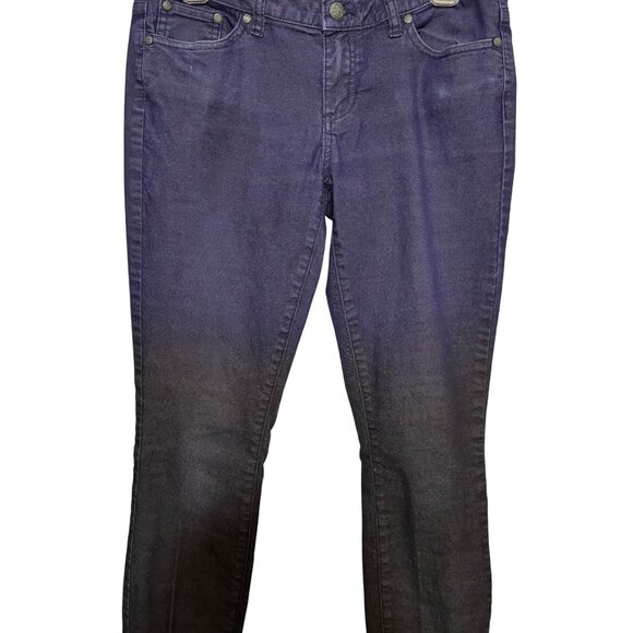 Prana Purple Ombre Gradient Women's Skinny Jeans Size 8 5-Pocket Soft Stretch - Picture 3 of 8